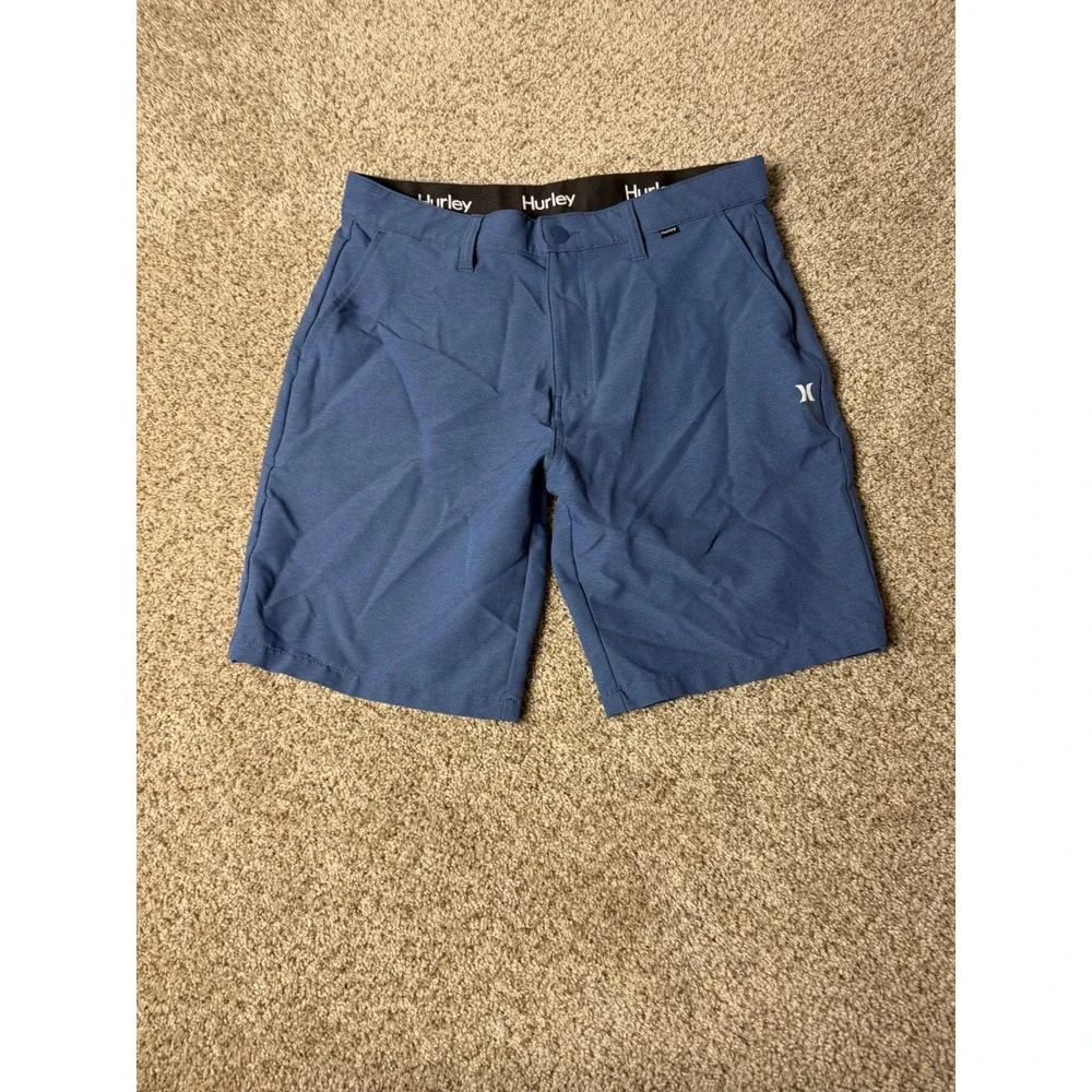 Hurley Mens Dri-FIT Hybrid Walk Shorts Blue Size 32 Heathered Boardshorts